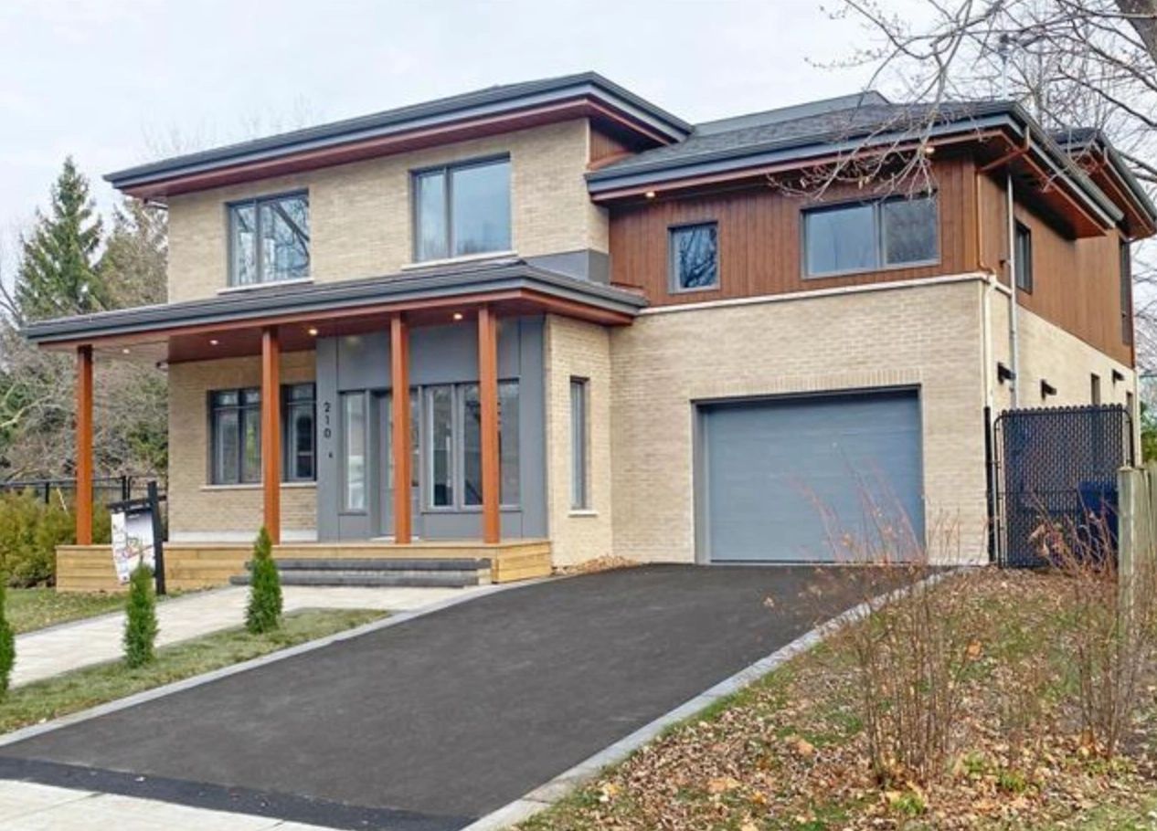 Brick residence with a garage